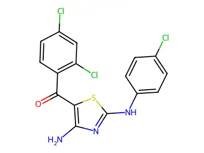 [4-Amino-2-(4-chloroanilino)-1,3-thiazol-5-yl](2,4-dichlorophenyl)methanone structure
