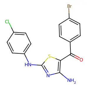 [4-Amino-2-(4-chloroanilino)-1,3-thiazol-5-yl](4-bromophenyl)methanone structure