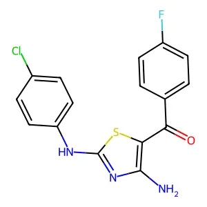 [4-Amino-2-(4-chloroanilino)-1,3-thiazol-5-yl](4-fluorophenyl)methanone structure