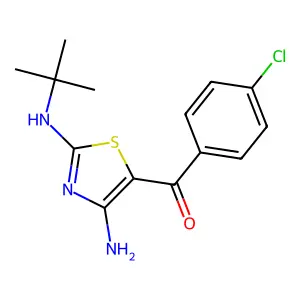 [4-Amino-2-(tert-butylamino)-1,3-thiazol-5-yl](4-chlorophenyl)methanone structure