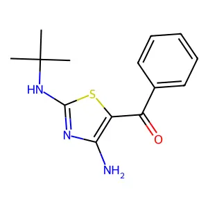 (4-Amino-2-(tert-butylamino)-1,3-thiazol-5-yl)(phenyl)methanone structure