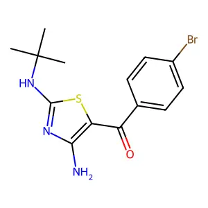 [4-Amino-2-(tert-butylamino)-1,3-thiazol-5-yl](4-bromophenyl)methanone structure