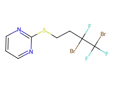 2-[(3,4-Dibromo-3,4,4-trifluorobutyl)sulfanyl]pyrimidine structure
