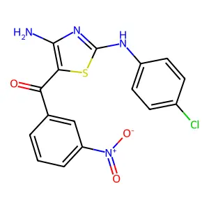 {4-Amino-2-[(4-Chlorophenyl)amino]-1,3-Thiazol-5-Yl}(3-Nitrophenyl)methanone structure