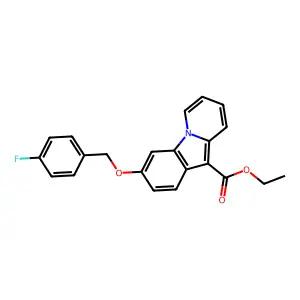 Ethyl 3-[(4-fluorobenzyl)oxy]pyrido[1,2-a]indole-10-carboxylate structure
