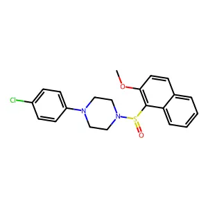 1-(4-Chlorophenyl)-4-[(2-methoxy-1-naphthyl)sulfinyl]piperazine structure