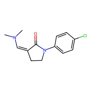 (3E)-1-(4-chlorophenyl)-3-(dimethylaminomethylidene)pyrrolidin-2-one structure