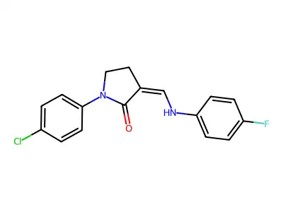 1-(4-Chlorophenyl)-3-[(4-fluoroanilino)methylidene]pyrrolidin-2-one structure