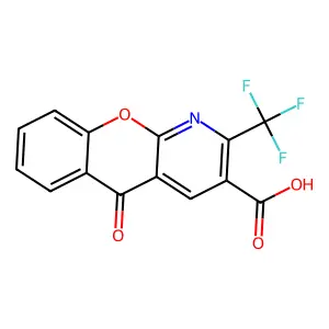 5-oxo-2-(trifluoromethyl)-5H-chromeno[2,3-b]pyridine-3-carboxylic acid structure