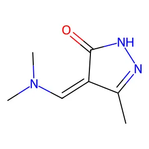 4-(dimethylaminomethylidene)-3-methyl-1H-pyrazol-5-one structure