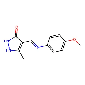 4-[(4-methoxyanilino)methylene]-5-methyl-2,4-dihydro-3H-pyrazol-3-one structure
