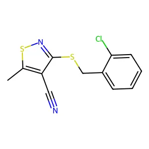 3-[(2-Chlorobenzyl)sulfanyl]-5-methyl-4-isothiazolecarbonitrile structure