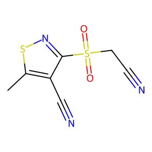 3-((Cyanomethyl)sulfonyl)-5-methyl-4-isothiazolecarbonitrile structure