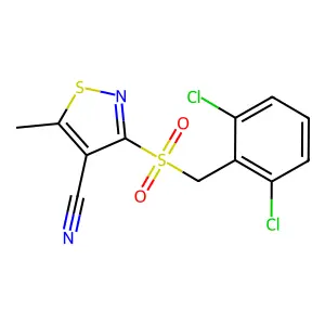 3-[(2,6-Dichlorobenzyl)sulfonyl]-5-methyl-4-isothiazolecarbonitrile structure
