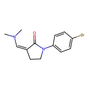 (3E)-1-(4-bromophenyl)-3-(dimethylaminomethylidene)pyrrolidin-2-one structure