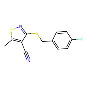 3-[(4-Fluorobenzyl)sulfanyl]-5-methyl-4-isothiazolecarbonitrile structure