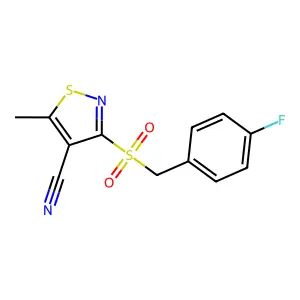 3-[(4-Fluorobenzyl)sulfonyl]-5-methyl-4-isothiazolecarbonitrile structure
