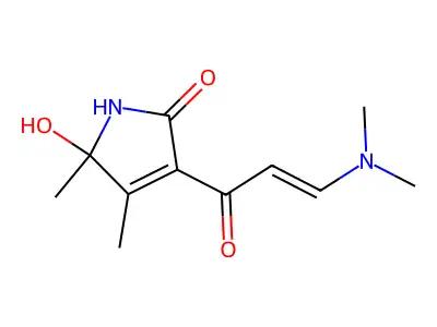 3-[3-(dimethylamino)prop-2-enoyl]-5-hydroxy-4,5-dimethyl-1H-pyrrol-2-one structure