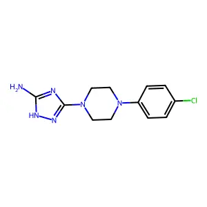 5-[4-(4-chlorophenyl)piperazino]-1H-1,2,4-triazol-3-amine structure