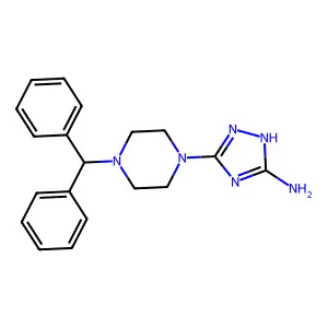 5-[4-(Diphenylmethyl)-1-piperazinyl]-1H-1,2,4-triazol-3-amine structure