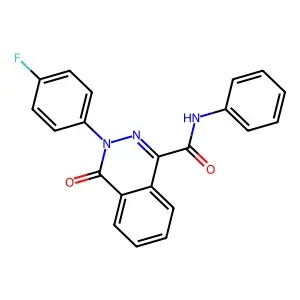 3-(4-fluorophenyl)-4-oxo-N-phenyl-3,4-dihydro-1-phthalazinecarboxamide structure