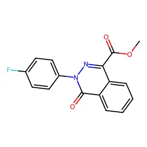 Methyl 3-(4-fluorophenyl)-4-oxo-3,4-dihydro-1-phthalazinecarboxylate structure