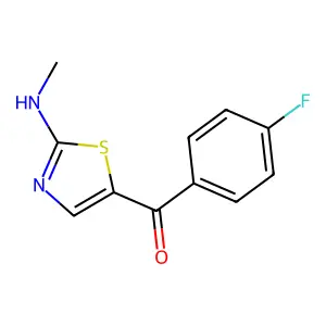 (4-Fluorophenyl)[2-(methylamino)-1,3-thiazol-5-yl]methanone structure