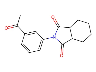2-(3-acetylphenyl)hexahydro-1H-isoindole-1,3(2H)-dione structure