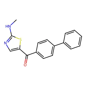[1,1'-Biphenyl]-4-yl[2-(methylamino)-1,3-thiazol-5-yl]methanone structure