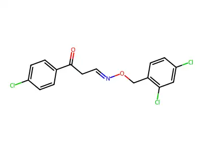 1-(4-Chlorophenyl)-3-[(2,4-dichlorophenyl)methoxyimino]propan-1-one structure