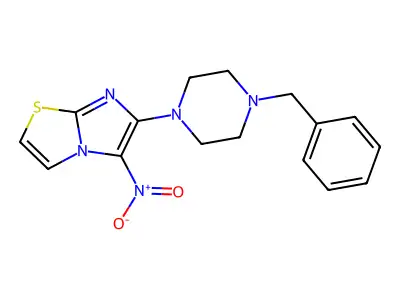6-(4-Benzylpiperazino)-5-nitroimidazo[2,1-b][1,3]thiazole structure