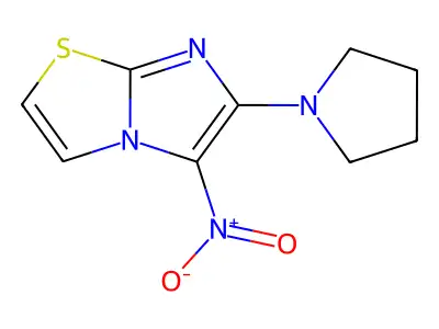 1-{5-Nitroimidazo[2,1-b][1,3]thiazol-6-yl}pyrrolidine structure