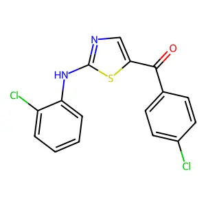 (2-(2-Chloroanilino)-1,3-thiazol-5-yl)(4-chlorophenyl)methanone structure
