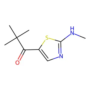 2,2-Dimethyl-1-[2-(methylamino)-1,3-thiazol-5-yl]propan-1-one structure