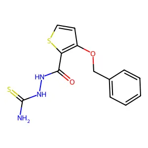 2-{[3-(Benzyloxy)-2-thienyl]carbonyl}-1-hydrazinecarbothioamide structure