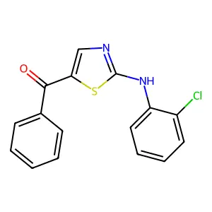 [2-(2-Chloroanilino)-1,3-thiazol-5-yl](phenyl)methanone structure