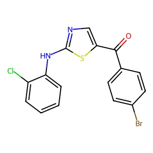 (4-Bromophenyl)[2-(2-chloroanilino)-1,3-thiazol-5-yl]methanone structure