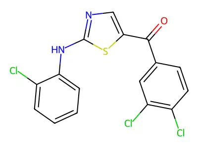 [2-(2-Chloroanilino)-1,3-thiazol-5-yl](3,4-dichlorophenyl)methanone structure