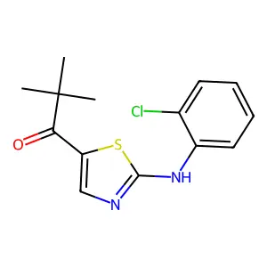 1-[2-(2-Chloroanilino)-1,3-thiazol-5-yl]-2,2-dimethyl-1-propanone structure