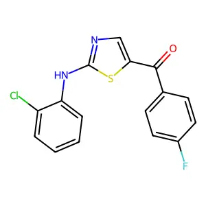 [2-(2-Chloroanilino)-1,3-thiazol-5-yl](4-fluorophenyl)methanone structure