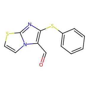 6-(Phenylsulfanyl)imidazo[2,1-b][1,3]thiazole-5-carbaldehyde structure