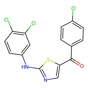 [4-Chlorophenyl][2-[3,4-dichloroanilino]-1,3-thiazol-5-yl]methanone structure