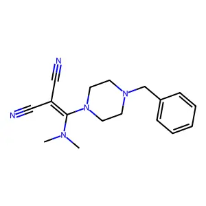2-((4-Benzylpiperazino)(dimethylamino)methylene)malononitrile structure