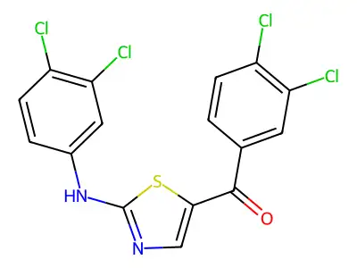 [2-[3,4-Dichloroanilino]-1,3-thiazol-5-yl][3,4-dichlorophenyl]methanone structure
