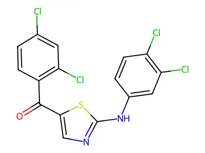 [2-[3,4-Dichloroanilino]-1,3-thiazol-5-yl][2,4-dichlorophenyl]methanone structure