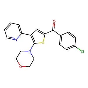 (4-Chlorophenyl)[5-morpholino-4-(2-pyridinyl)-2-thienyl]methanone structure