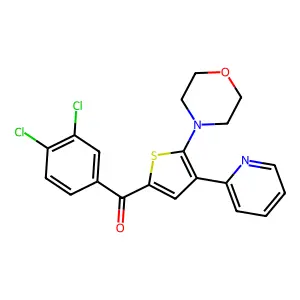 (3,4-Dichlorophenyl)(5-morpholino-4-(2-pyridinyl)-2-thienyl)methanone structure