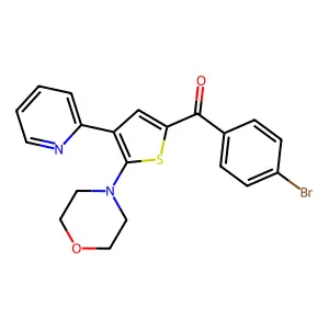(4-Bromophenyl)(5-morpholino-4-(2-pyridinyl)-2-thienyl)methanone structure