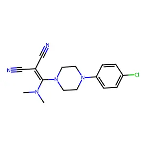 2-[[4-(4-Chlorophenyl)piperazino](dimethylamino)methylene]malononitrile structure