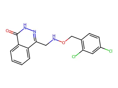 4-({[(2,4-dichlorobenzyl)oxy]amino}methyl)-1(2H)-phthalazinone structure